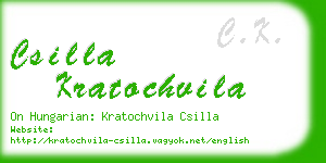 csilla kratochvila business card